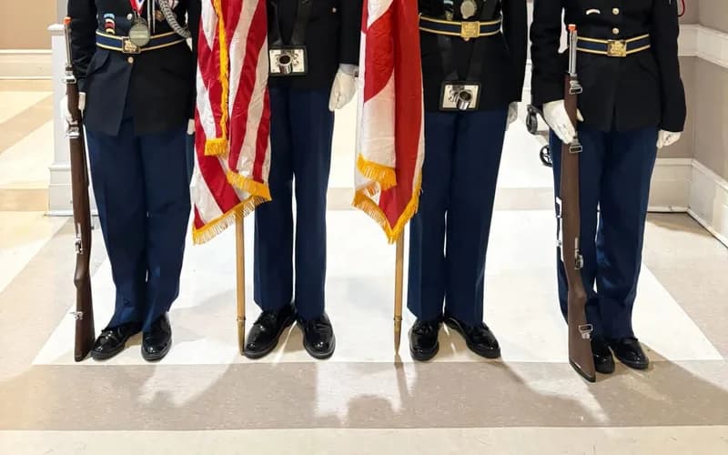 WHS JROTC Color Guard Presents at Banquet